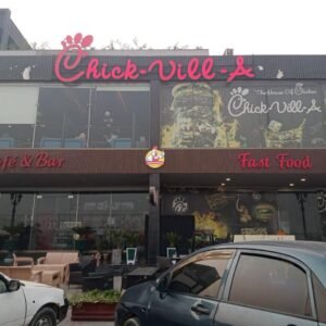 Chick Villa 3D front-lit signboard in DHA Multan