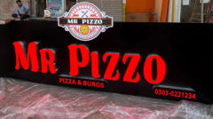 MR Pizzo 3D channel letter signboard in Multan