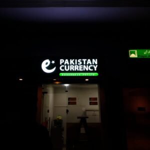 Pakistan Currency Exchange 3D front-lit signboard in Multan