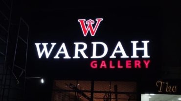 Wardah Gallery 3D front-lit signboard in Multan