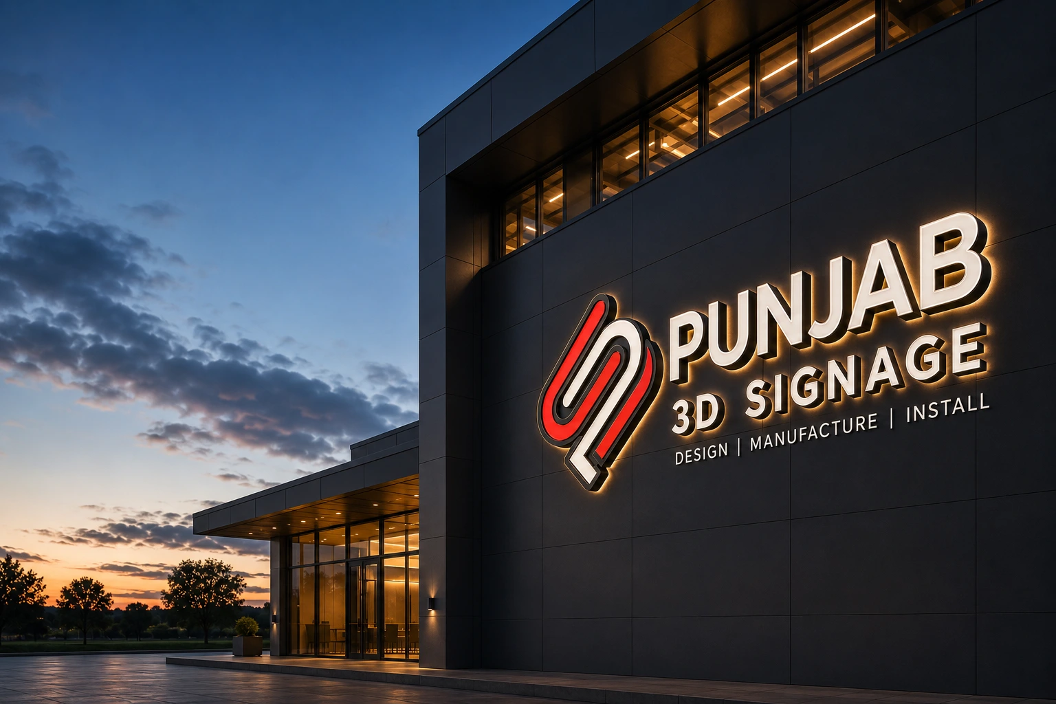 Punjab 3D Signage illuminated 3D signboard